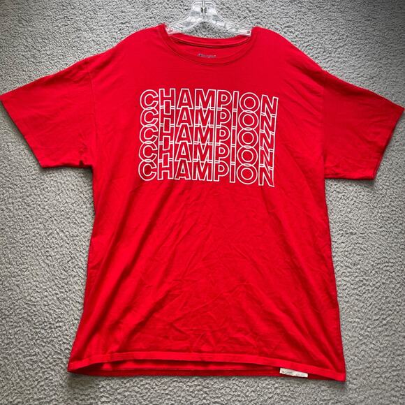Champion T Shirt Mens XL Red Graphic Short Sleeve Crewneck - Picture 1 of 12